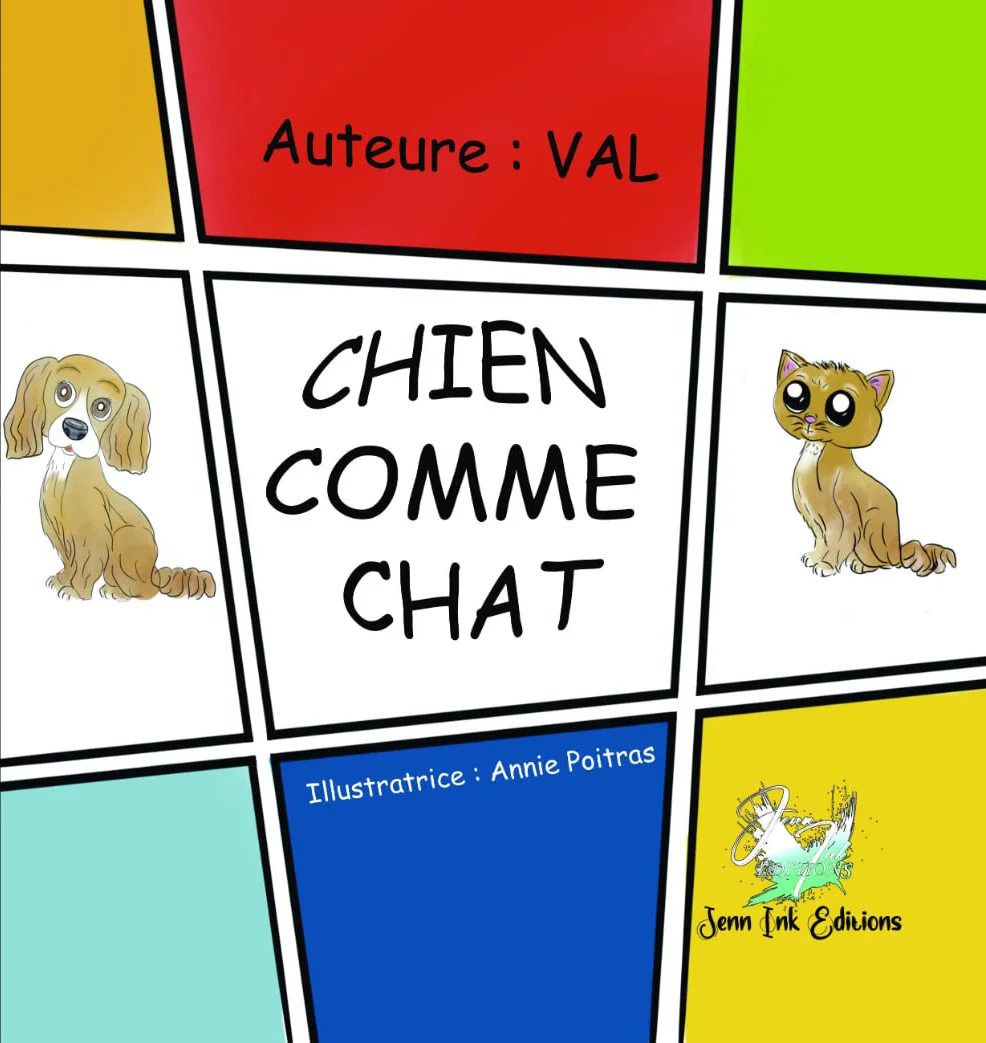 Un album jeunesse sur les émotions : sérénité, joie, colère, peur et aussi courage, tentation, amitié. Des émotions vécues par un adorable petit chien avec des questions pour échanger avec votre enfant sur ses émotions.
Une histoire écrite par VAL, illustrée par Annie Poitras et éditée par Jenn Ink Editions.